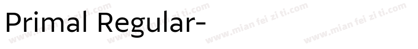 Primal Regular字体转换